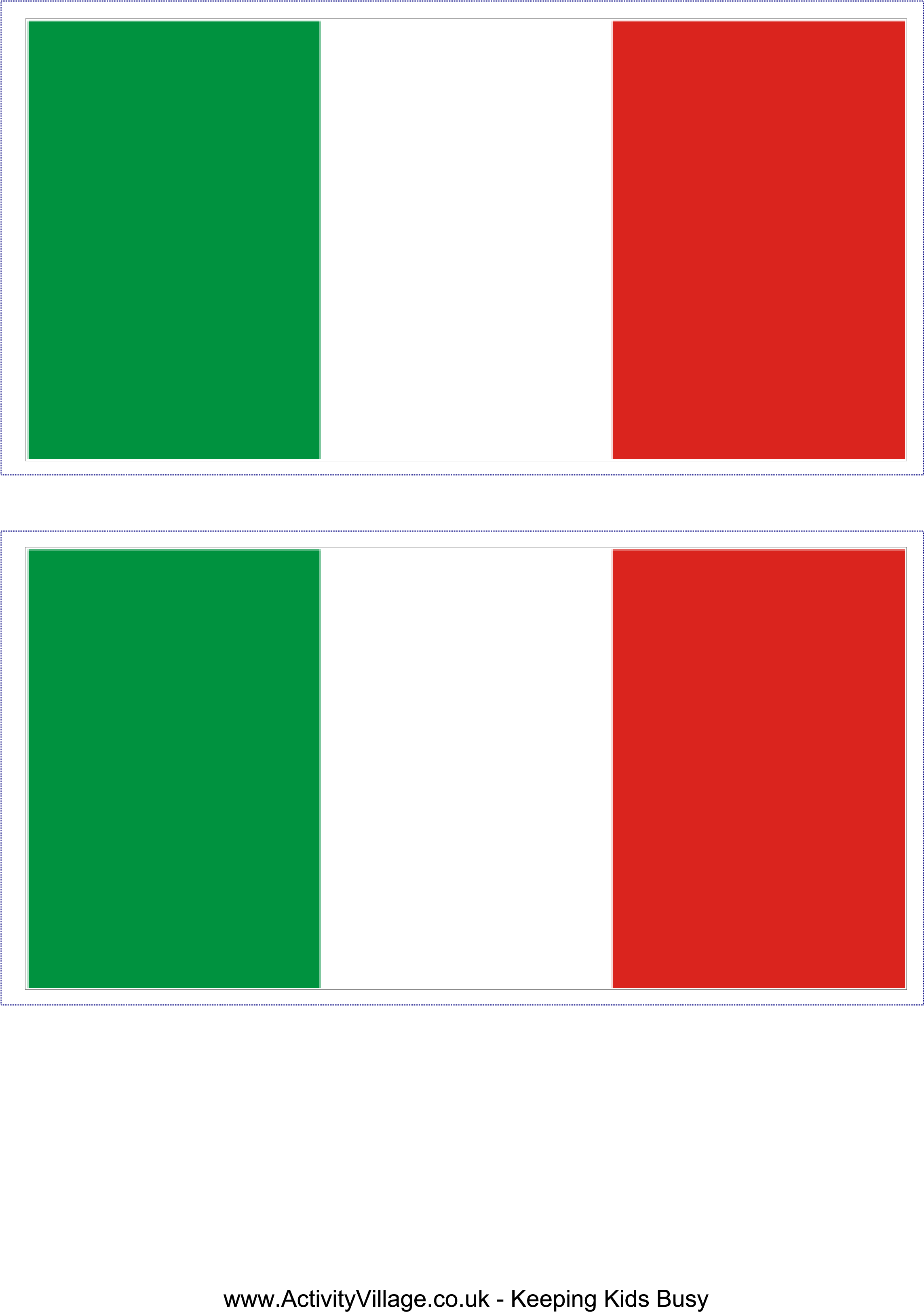 Happy Flag Of Ireland Printable Italy Free Templates - Flag Of Italy Clipart (2480x3508), Png Download