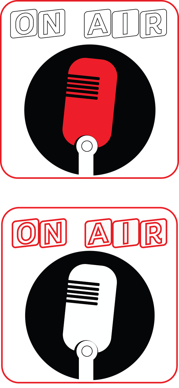 Radio Air Beat - Microphone Clipart (590x1280), Png Download