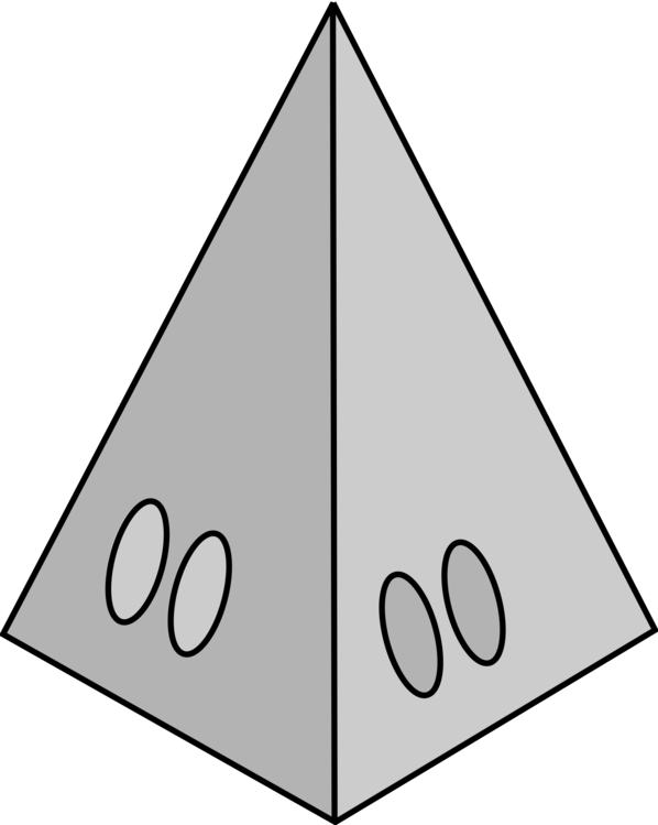 Pyramid Triangle Black And White - Pyramid Bw Clipart - Png Download (598x749), Png Download