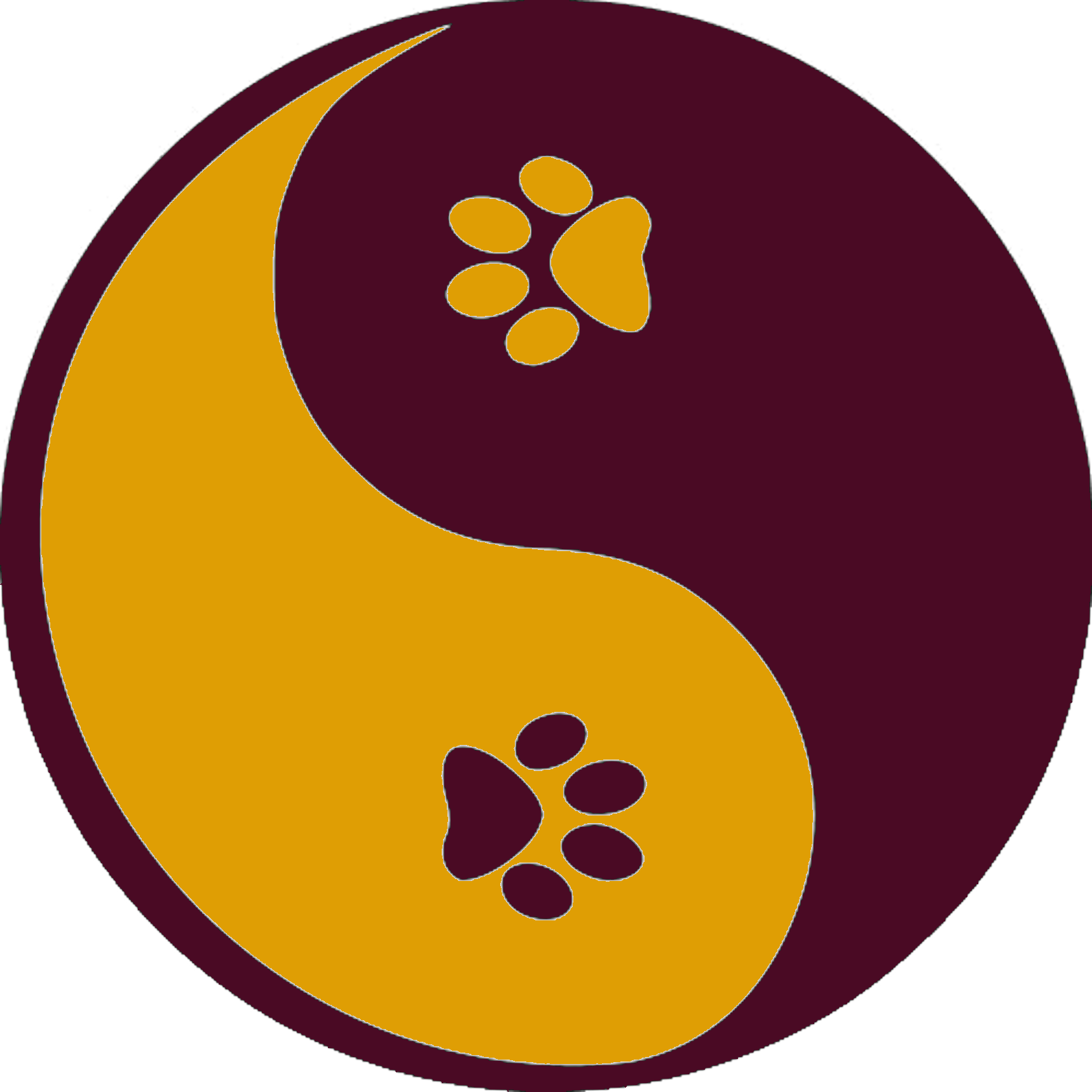 Yin Yang - Yin And Yang Paw Print Clipart (1718x1718), Png Download