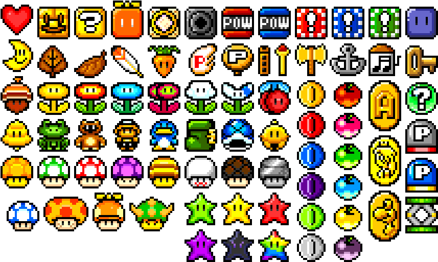 Lettuce Clipart Pixel Art - Mario Series - Png Download (1013x625), Png Download