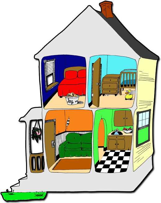 House - Cartoon Clipart (532x658), Png Download