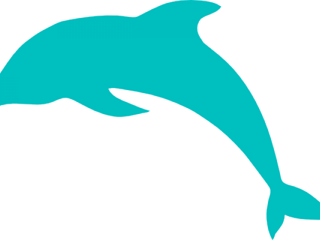 Dolphin Clipart Blue Dolphin - Jumping Dolphin Clip Art - Png Download (640x480), Png Download