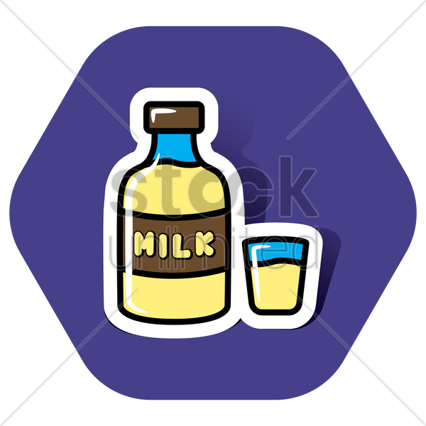 Glass Milk Bottle Clipart (600x600), Png Download