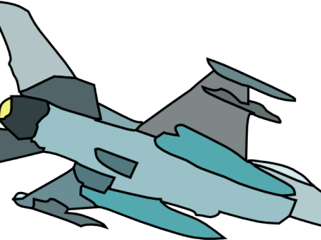 Cartoon Fighter Plane Clipart (640x480), Png Download