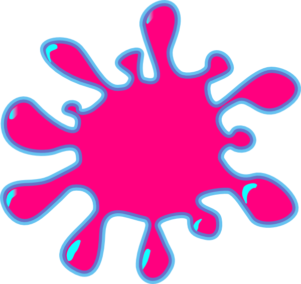 Paint Sploges - Red Paint Splatter Cartoon Clipart (600x566), Png Download