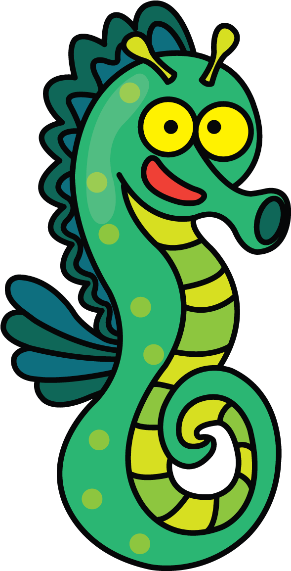 Drawing Seahorse Transparent Background Clipart Black - Draw To Water And Sea Animals - Png Download (720x1280), Png Download