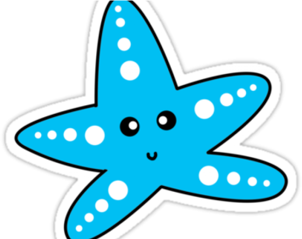 Seahorse Clipart Comic - Star Fish Blue Clip Art - Png Download (640x480), Png Download
