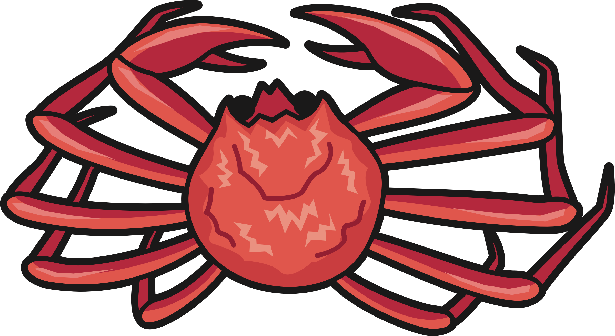 Crab Clipart Snow Crab - Snow Crab Png Transparent Png (2399x1310), Png Download