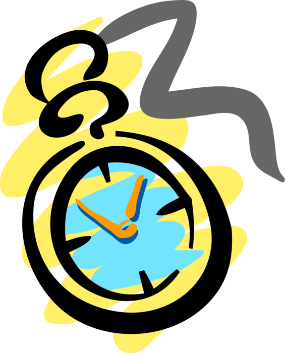 Vector Illustration Of Pocket Watch Or Pocketwatch Clipart (565x700), Png Download