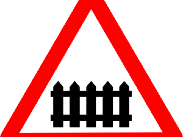Railroad Clipart Train Track - Level Crossing Road Signs - Png Download (640x480), Png Download