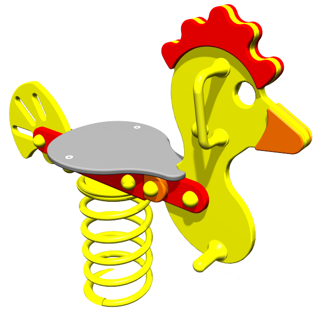 Polyspringer Chicken Sit-on Springer - Chicken Springer Playground Clipart (640x640), Png Download