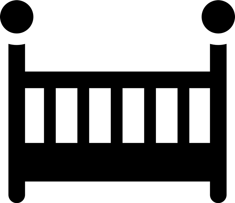 Baby Crib Stamp - Cradle Clipart (600x519), Png Download