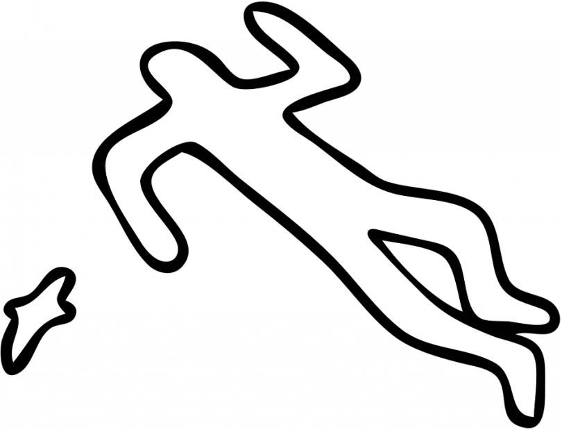 Mob Lynching In Tripura, Hawker Killed Because Of Suspicion - Crime Scene Body Silhouette Clipart (810x619), Png Download