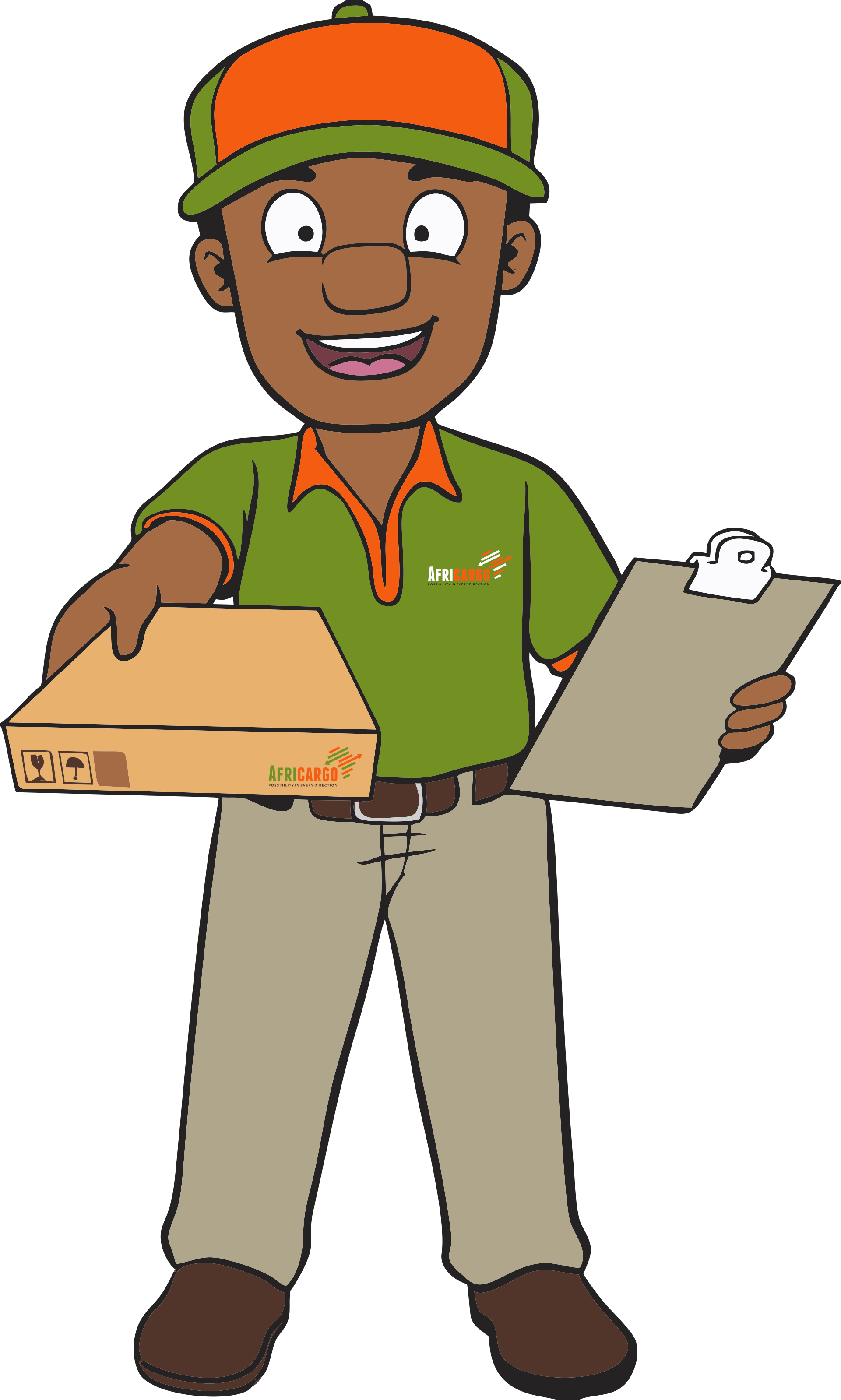 Bookings Pick Up Africargo Ⓒ - Cartoon Clipart (1921x3198), Png Download