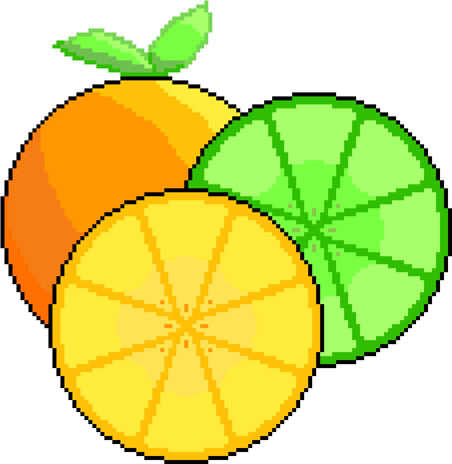 Citrus - Pixel Art Clipart (1200x1200), Png Download