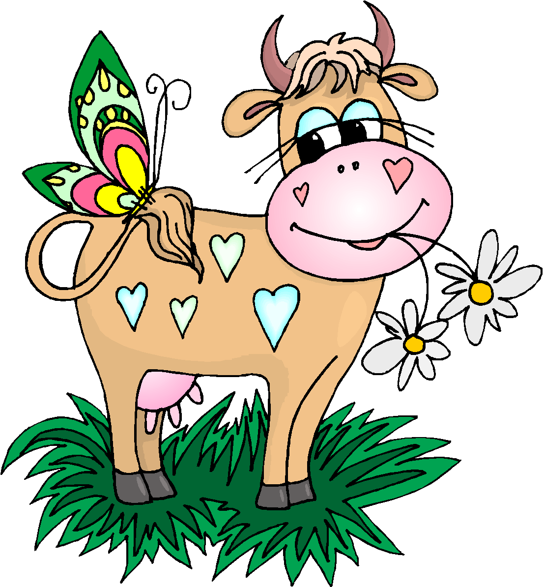 But Now He Would Love Jesus The Most - Cartoon Cows Clipart (1105x1194), Png Download