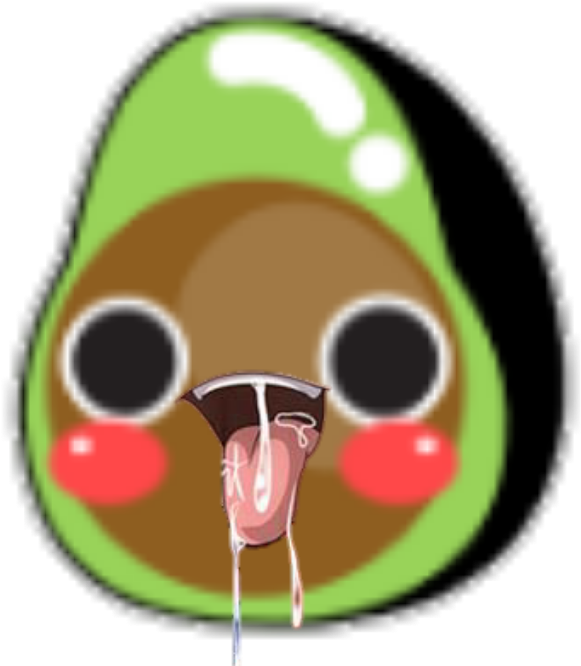 Winking Avocado Emoji Kik , Png Download Clipart (581x666), Png Download