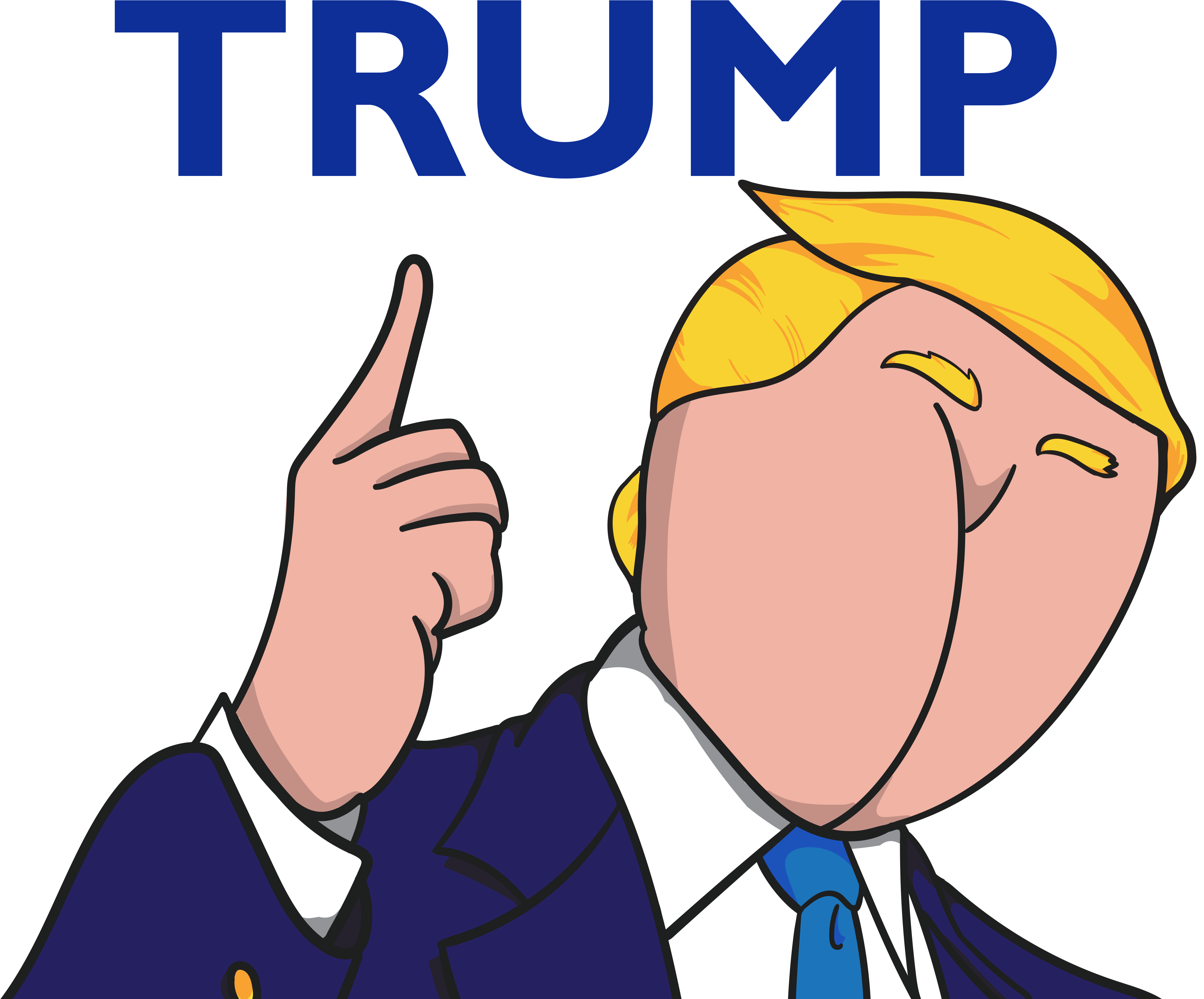 Trump Buttface Shirt Clipart (4500x3537), Png Download