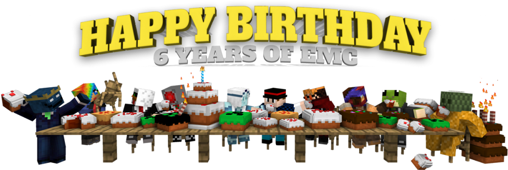 Minecraft Happy Birthday Images Event Emc Birthday - Minecraft Happy Birthday Png Clipart (1024x351), Png Download