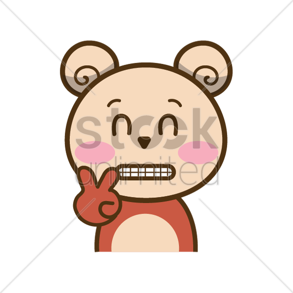 Bear Gesturing A Sign Vector Image Graphic - Cartoon With Arms Crossed Clipart (600x600), Png Download