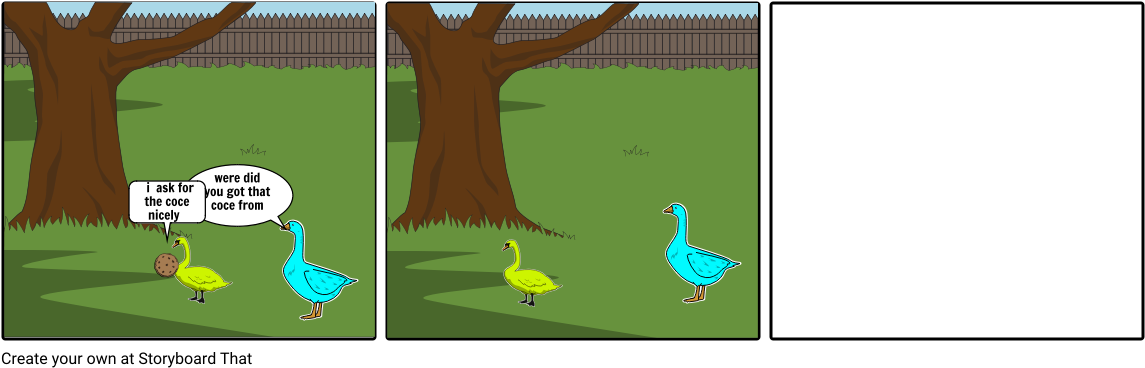 The Duckling Gets A Cookie Storyboard By D79b7af1 - Inference Comic Clipart (1164x385), Png Download
