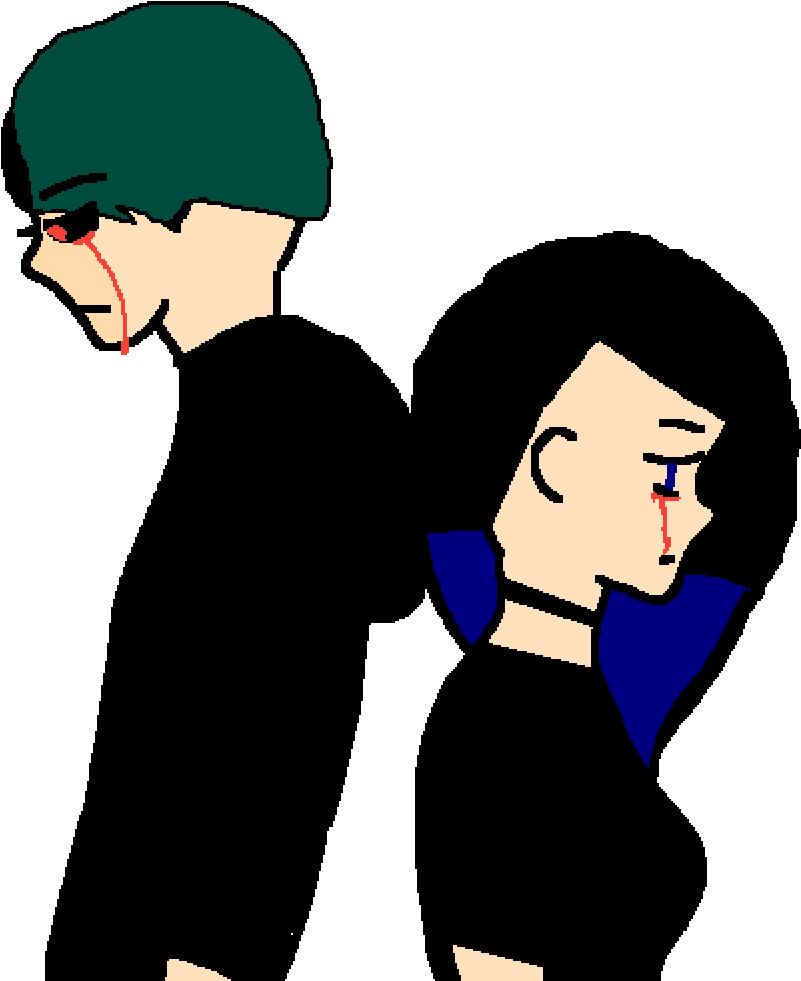 Luna And Shade Are Sad - Cartoon Clipart (1000x1000), Png Download