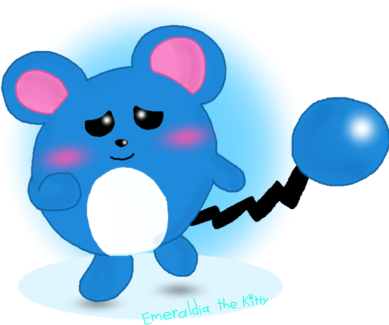 Shy Marill - Cartoon Clipart (857x705), Png Download