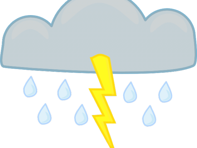 Thunderstorm Clipart Rain Storm - Clip Art - Png Download (640x480), Png Download