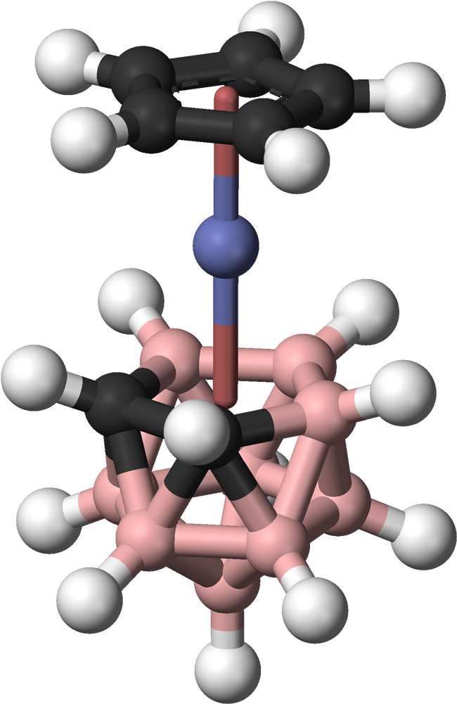 Cyclopentadienylcobalt Dicarbollide Sandwich 3d Balls - Titanocene Clipart (749x1100), Png Download