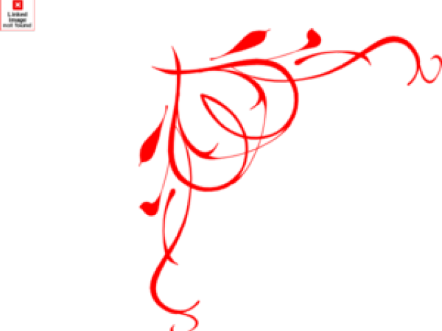 Calligraphy Clipart Half Border - Swirls Png Transparent Png (640x480), Png Download