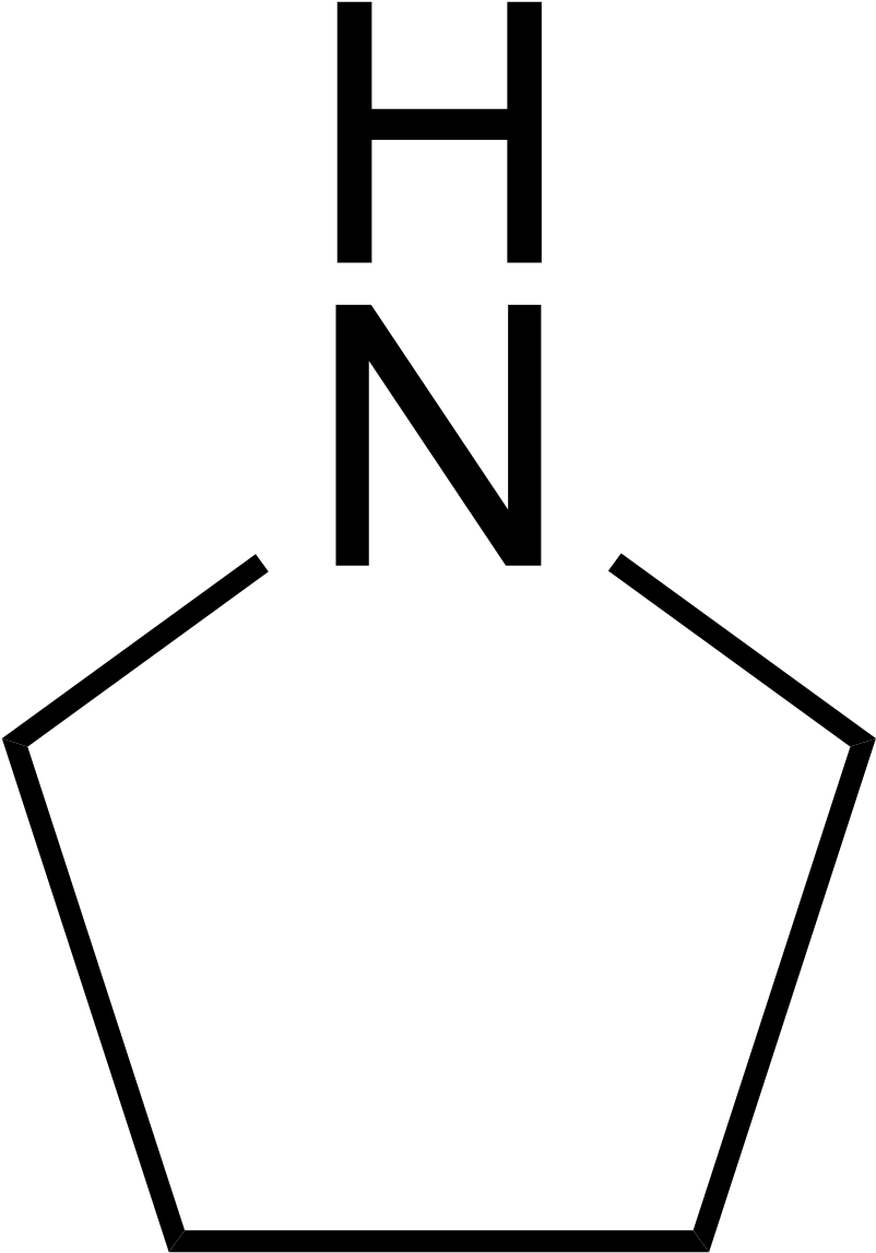Pyrrolidine - Cyclic Nitrogen Compounds Clipart (817x1162), Png Download