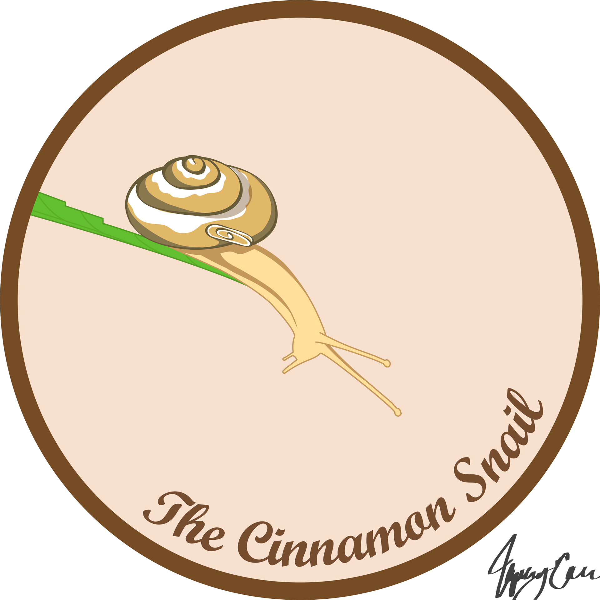 The Cinnamon Snail Logo - Circle Clipart (1920x1920), Png Download