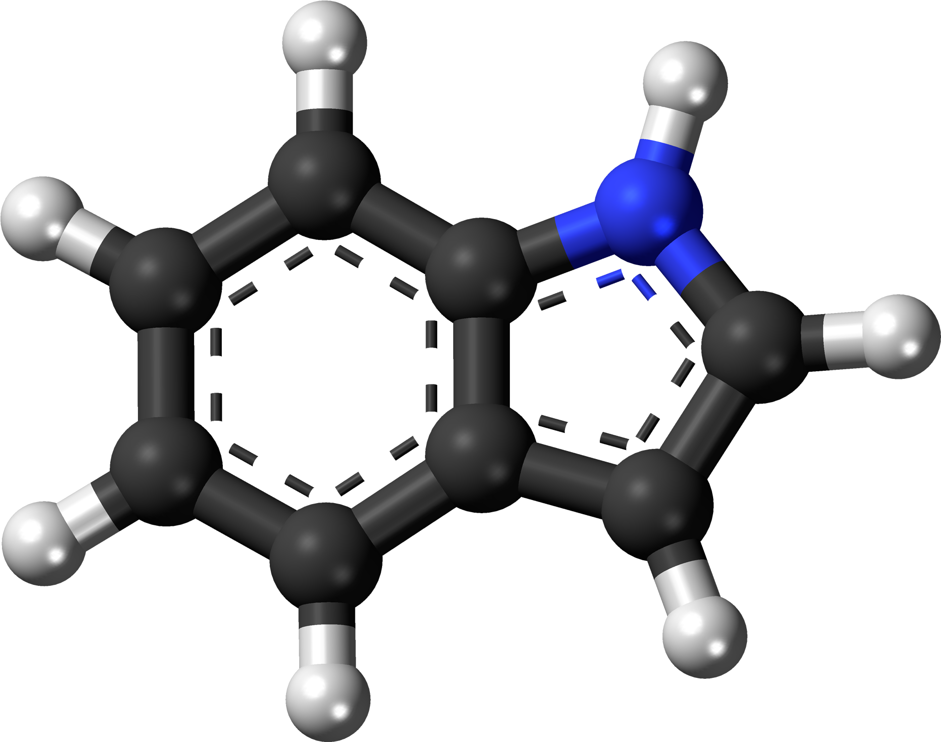 Indole 3d Balls 2 - Mercaptan Molecule Clipart (2000x1607), Png Download