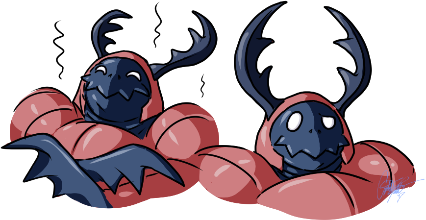 Just Some Silly Hollow Knight Doodling, Because I'm - Cartoon Clipart (895x492), Png Download