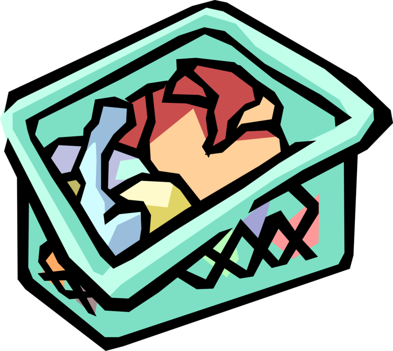 Vector Illustration Of Clothes Basket With Laundry Clipart (784x700), Png Download