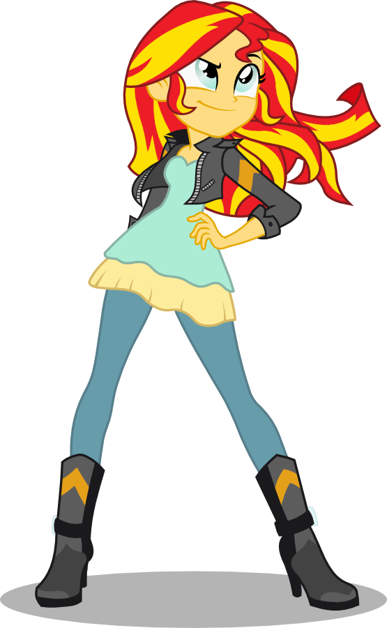 Sunset Shimmer Png Image Background - Mlp Eg Fg Sunset Shimmer Clipart (555x900), Png Download