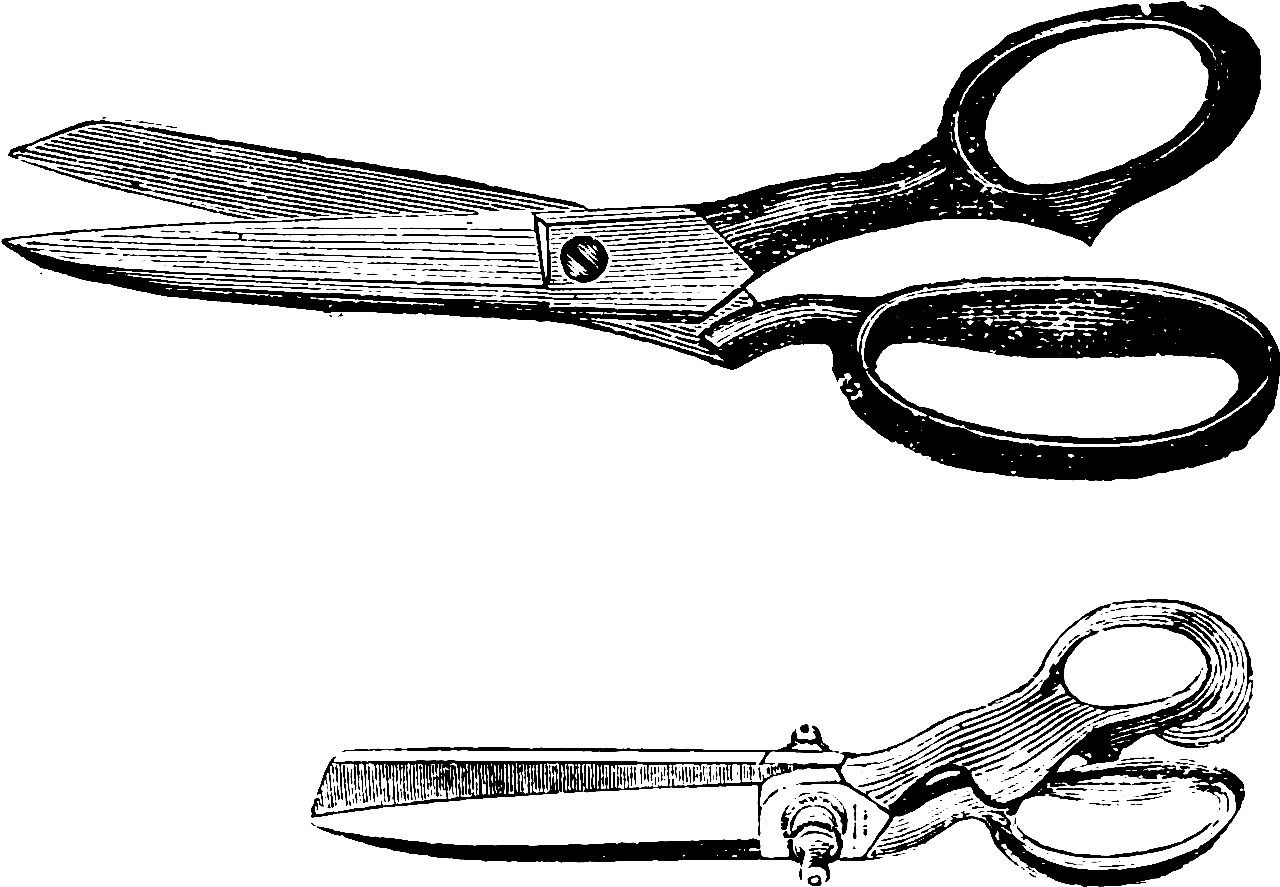 The Cutters' Practical Guide To The Cutting Of Ladies' - Iron Scissors Clipart (1341x913), Png Download