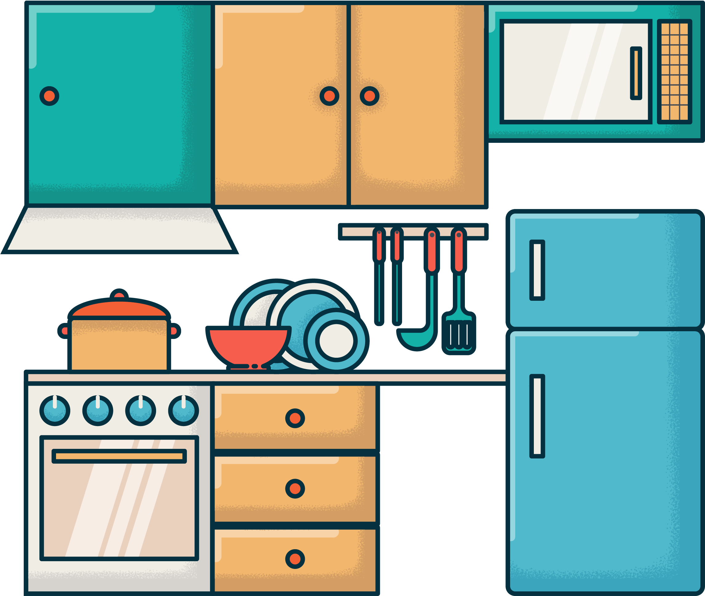 Culinary School - Cabinetry Clipart (2625x2625), Png Download