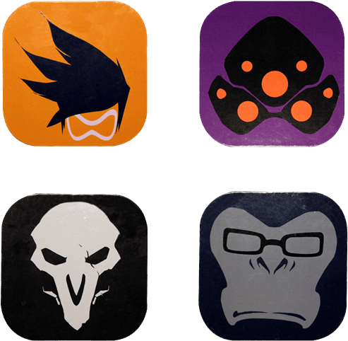 Overwatch Cork Coasters 4-pack Clipart (600x600), Png Download