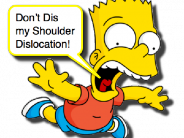 Shoulder Clipart Shoulder Dislocation - Bart Simpson - Png Download (640x480), Png Download
