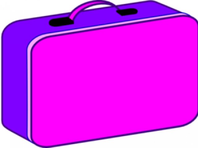 Lunch Box Clipart Green Suitcase - Purple Suitcase Clipart - Png Download (640x480), Png Download