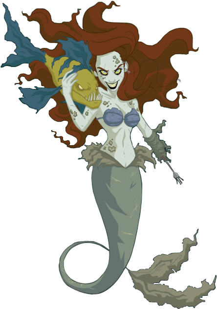 Zombieariel - Cartoon Characters Turned Evil Clipart (494x639), Png Download