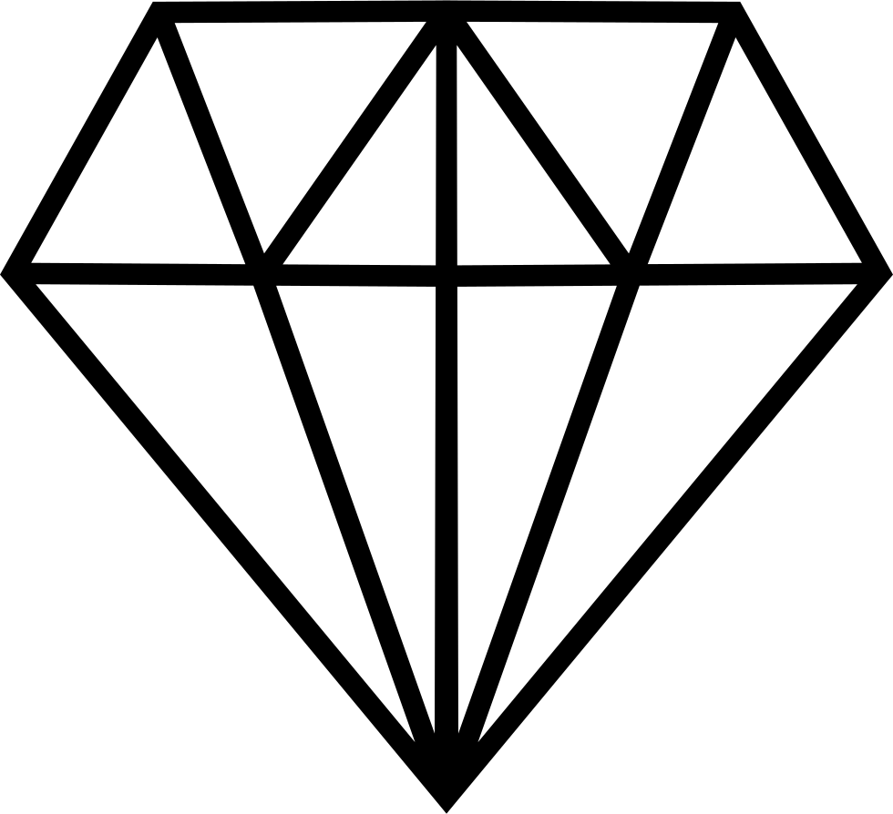 Outline Clipart Gemstone - Piedras Preciosas Para Dibujar - Png Download (980x894), Png Download