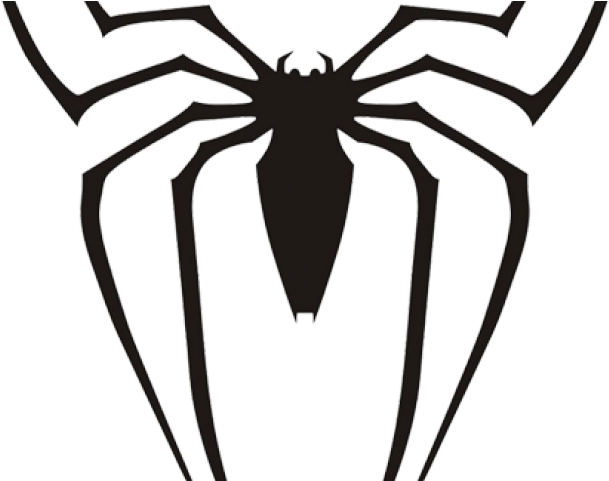 Spider Man Clipart Dpider - Black And White Spider Logo - Png Download (640x480), Png Download