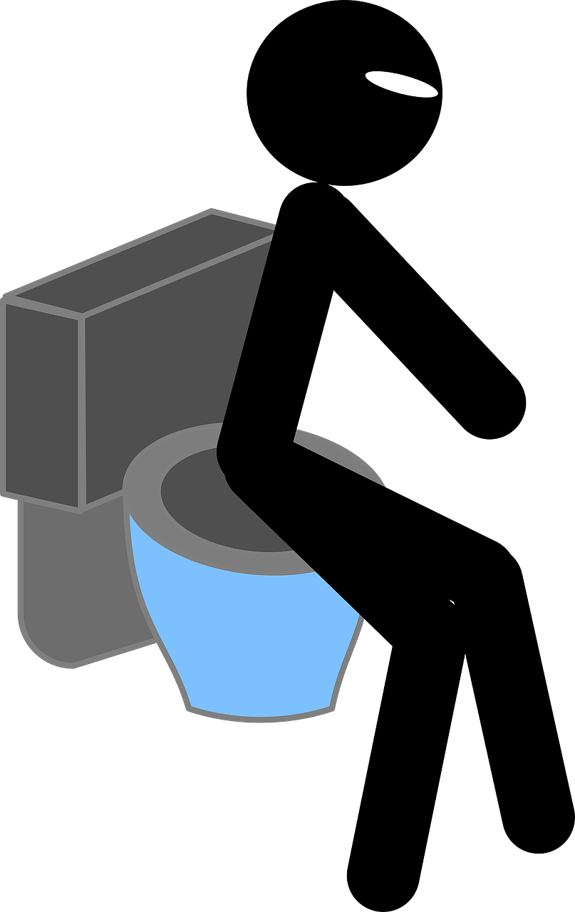 Toilet Man Sitting - Thinking In Toilet Clip Art - Png Download (807x1280), Png Download