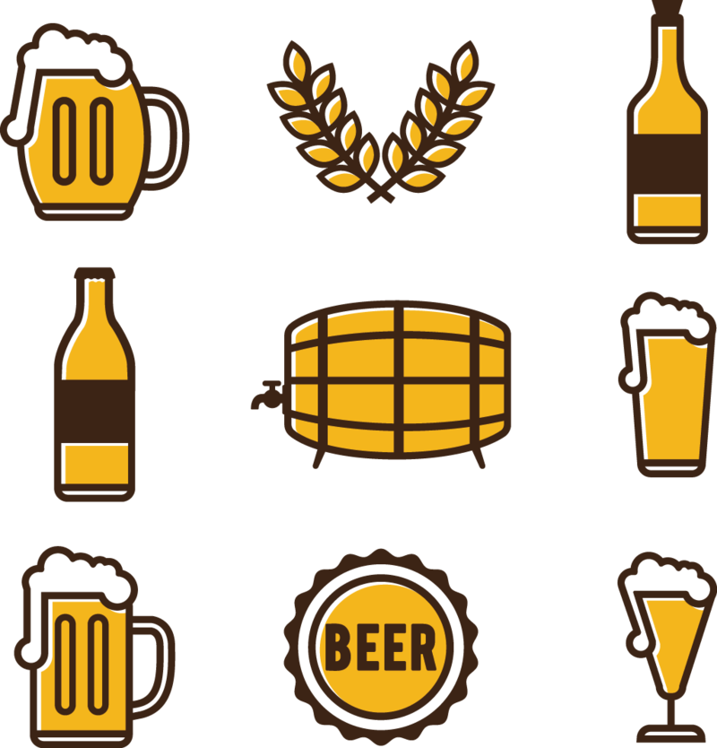 Computer Hand Drawn Cartoon Beer Vector File Drawing - Dibujos De Una Cerveza Clipart (800x834), Png Download