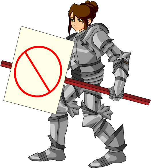 Angry Protester - Рыцарь Пнг Clipart (531x595), Png Download