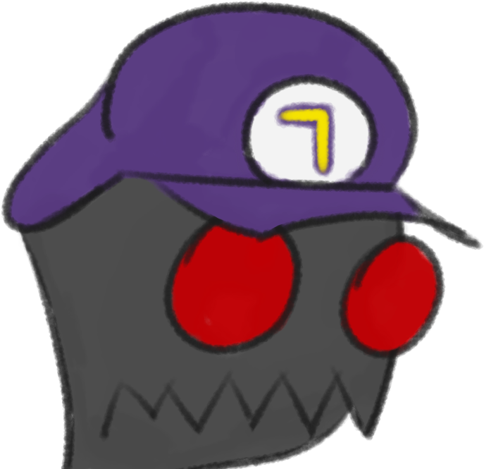 Waluigi Hat Png - Cartoon Clipart (741x686), Png Download