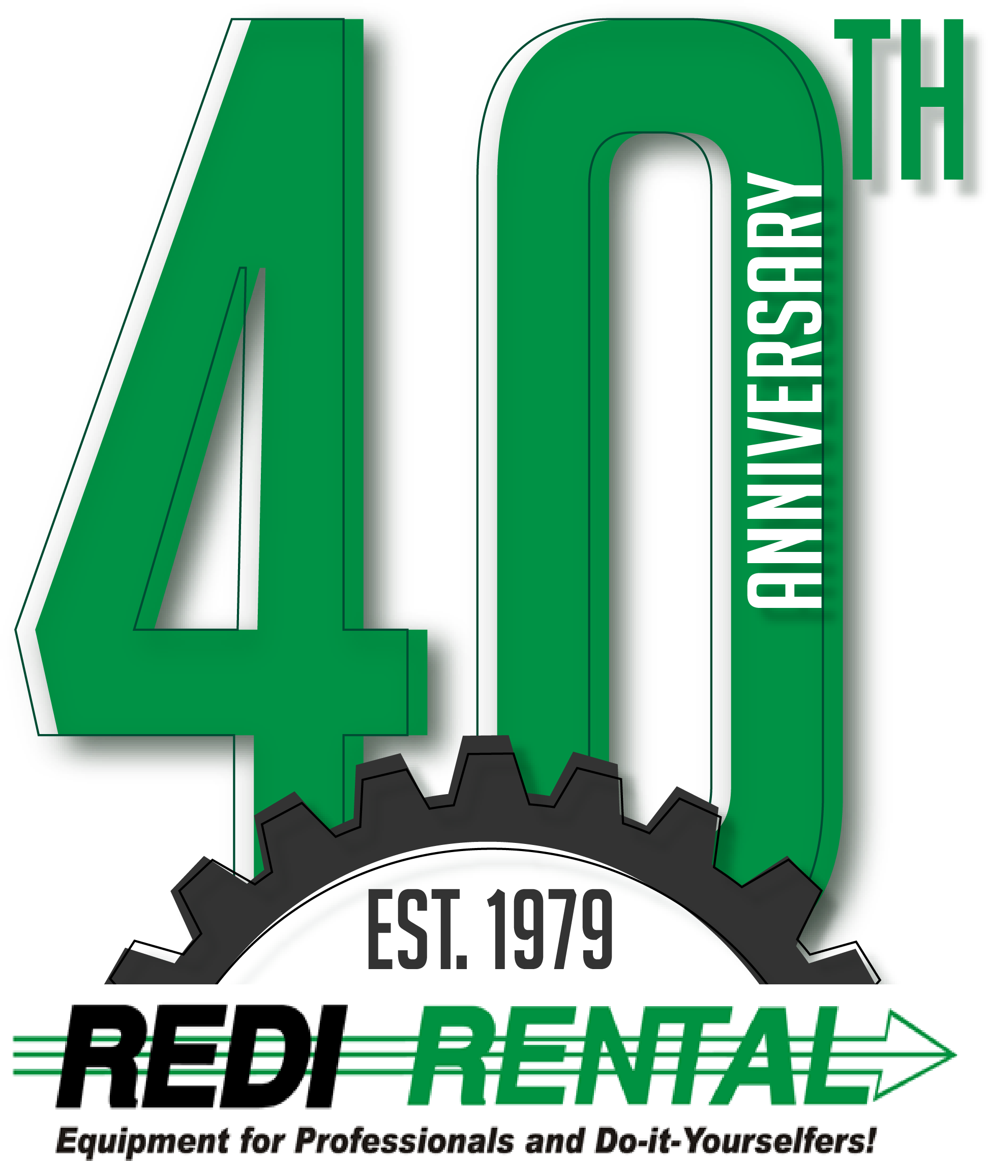 40th Logo -rrental - Graphic Design Clipart (2151x2826), Png Download